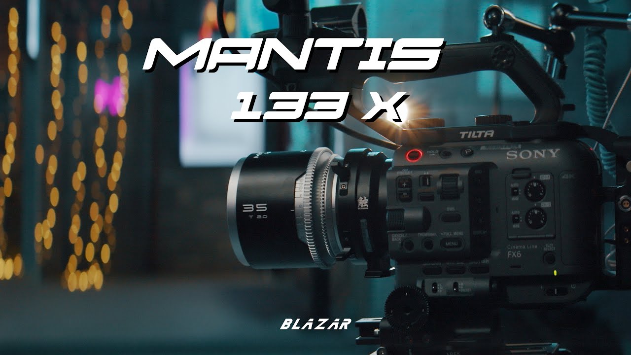 Sony FX6 Camera, Mantis 1.33x Full-Frame Anamorphic Lens Package. 